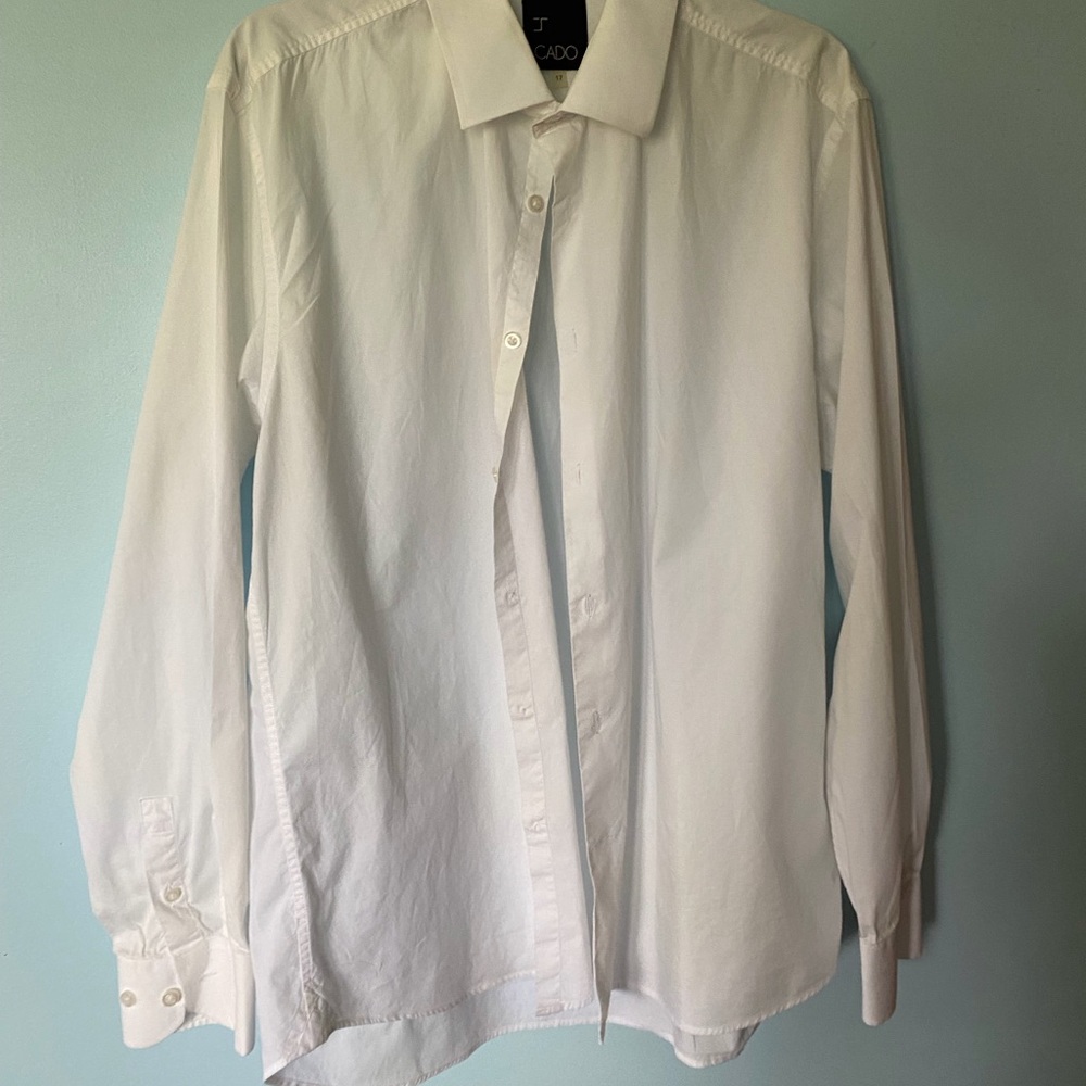 J Cado bright white dress shirt worn once in a wedding great quality